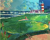 Leroy Neiman 18th at Harbourtown painting
